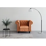 dorel home Chesterfield-Sessel »Felix«, mit Rückenlehne 3-fach verstellbar, Beine Massivholz, Sitzhöhe 46 cm