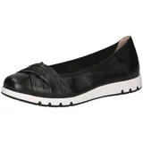 CAPRICE Damen Ballerinas flach, Schwarz BLACK Nappa), 36