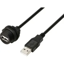 TRU Components TC-E13T-FU2-PWF/MU2-NWA-0,5PV-S USB 2.0-Kabel 0,5 m
