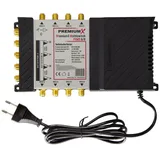 Premium X PremiumX PXMS 9/8 Multischalter mit Netzteil Multiswitch 2 SAT für 8 Teilnehmer Satverteiler Digital HDTV FullHD 4K UHD 8K