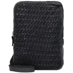 Harbour 2nd Soft Weaving Bruna Umhängetasche Leder 15 cm  schwarz