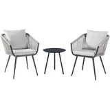 casa.pro Abriola Set 3-tlg. Grau