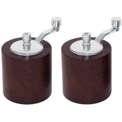 Gastronoble Olympia Salz- und Pfeffermühlenset | dunkles Holz | 8cm