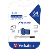 Verbatim Store 'n' Go Dual 64 GB schwarz/blau USB 3.0