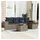 vidaXL Gartensofa-Set 6-tlg. grau Polyrattan