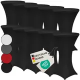 nyvi Stehtischhusse NYVIGala - Elastische Stretchhusse für Stehtische & Bistrotische Farbe:Schwarz;Größe:Ø 80-85 cm - 10er Set