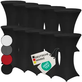 nyvi Stehtischhusse NYVIGala - Elastische Stretchhusse für Stehtische & Bistrotische Farbe:Schwarz;Größe:Ø 80-85 cm - 10er Set