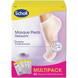 Scholl 4 Stück Fußmasken, entspannend, Lavendel, für trockene Haut, Fußpflege, 4 Paar à 2 Socken