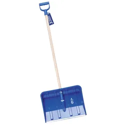 Schneeschaufel Alpin, Schneeschieber mit Aluminium-Kantenschutz, mit Holzstiel, 49x140cm