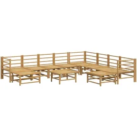 vidaXL Garten-Lounge-Set 11-tlg. braun