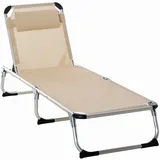 Outsunny Sonnenliege 80 x 60 x 61 cm Beige