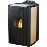 ThermoFlux wasserführender Pelletofen INTERIO 14 | 14 kW beige