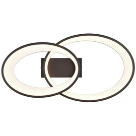 Trio Reality LED Deckenleuchte Malaga Schwarz-weiß