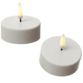 uYuni LED Maxi Teelichter 2 St. weiß