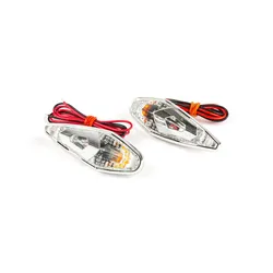 Blinker / Lampen zum Aufkleben Tropfenform Wing chrom