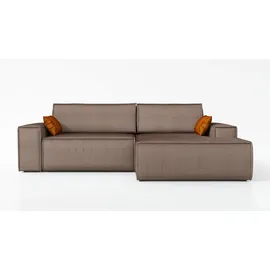 mebloland Ecksofa TOR mit Schlaffunktion. Farbe: Brown. - Braun