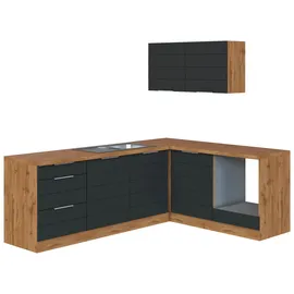 Held Winkelküche L-Form 240 x 180 cm grau