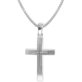 trendor 35850 Herren-Halskette mit Kreuz 925 Silber 50 cm