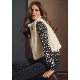 Betty Barclay Plüschweste mit Reißverschluss in creme, | Gr.: 44