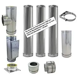 Bertrams Dw Fertig-Schornstein 22KP130 Ø 130, 4,7 m, Komplettpaket