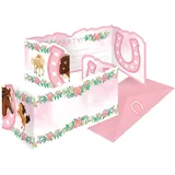 Amscan 9909886 - Einladungskarten Pferd, 8 Karten mit rosa Umschlägen, Einladung, Kinder-Geburtstag, Motto-Party, Karneval