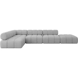 altdecor Modulares Sofa Ecksofa in L-Form - Favio-L2 - 380x190x70 cm Hellgrau universal, links/rechts Corner modular Sofa Eckcouch Couch Wohnlandsc... - Hellgrau/Grau