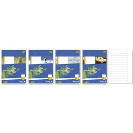 Ursus Basic 040516009, Chlorfrei - Hefte 20 Blatt 80g/qm 9mm liniert mit Rand