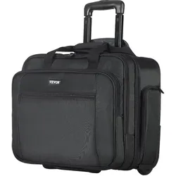 VEVOR Laptop Notebook Trolley Aktenkoffer Notebooktasche 450x210x370mm Schwarz