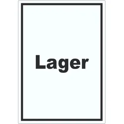 Lager Aufkleber mit Text Storage Warenlager hochkant A3 (297x420mm)
