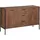 Beliani Sideboard 123 x 78 x 39 cm Dunkelbraun / Schwarz
