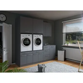 laundreezy Mehrzweckschrank-Set 238 x 68 x 238 cm Grau