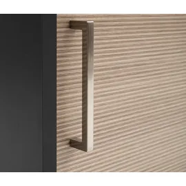 MÖBELPARTNER Metz Aktenschrank 80,1 x 38,2 x 113,4 cm silber