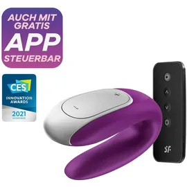 Satisfyer Double Fun App-gesteuerter Vibrator für Paare - Purple