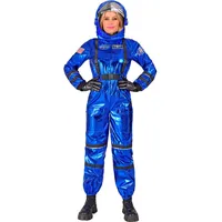W WIDMANN MILANO Party Fashion - Kostüm Astronaut für Damen, Raumanzug mit Helm, Weltall Overall, Raumfahrer, Karnevalskostüme