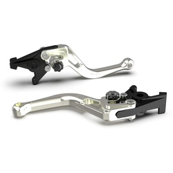 LSL Bremshebel BOW für Brembo 15/17/19 RCS, R37R, kurz, silber/schwarz, schwarz