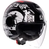 AGV Eteres History Jethelm, schwarz-weiss-rot, Größe XL