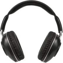 Trevi DJ 12E42 BT HiFi-Bluetooth-Kopfhörer mit MP3-Player von Micro-SD-Karte, eingebautem Mikrofon und Direkttaste für Telefonanrufe, AUX-Eingang, wiederaufladbarer Akku, Schwarz