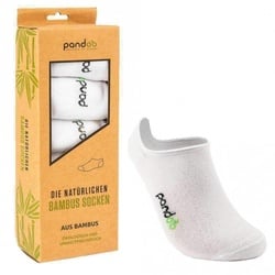 pandoo Bambus Socken Füsslinge weiß (6 Paar) 43-46