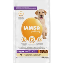 Iams for Vitality Puppy Große Rassen Hundefutter 12 kg