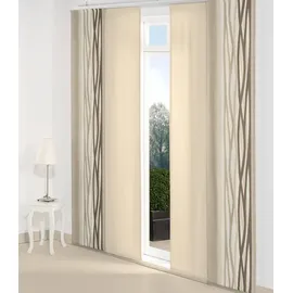 Wirth Schiebegardine Brooklyn (1 St), Klettschiene, blickdicht, Inkl. Montagezubehör grau 60 cm x 145 cm