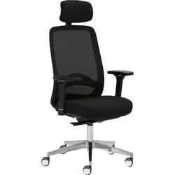 Bürostuhl MAYER SITZMÖBEL "myTRITON", schwarz (schwarz, aluminium), B:70cm, Stühle