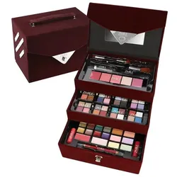 Kosmetik-Koffer Beauty Case Velvety dark red 74 Teile