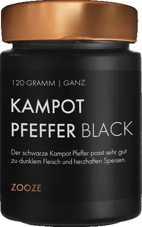 Zooze Kampot Pfeffer Schwarz, 100g