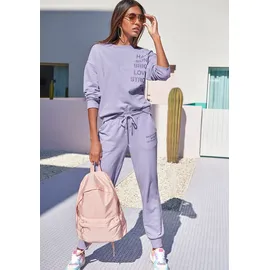 Buffalo Sweatshirt mit Statement Druck Lavendel 32/34
