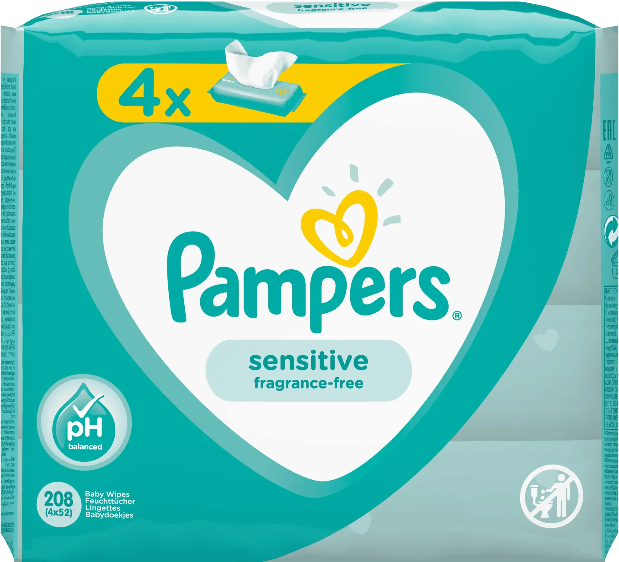 Procter & Gamble Pampers 81687197, Baby-Feuchttuch, Dermatologisch getestet, Neu