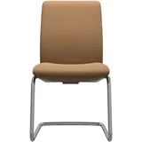 Polsterstuhl STRESSLESS "Laurel", braun (taupe paloma, schwarz matt), B:53cm H:92cm T:59cm, Leder PALOMA: PALOMA ist ein durchgefärbtes Semianilin-Möbelleder mit natürlicher Narbung., Stühle, Polsterstuhl, Low Back, Größe L, mit Beinen aus Stahl in Schwarz matt