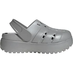 adidas Adilette Clog Platform Sandalen Damen in silver metallic-silver metallic, Größe 38 - grau