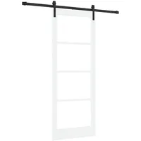 vidaXL Schiebetür ORKDAL Weiß und Schwarz 83 x 211 cm 3331832