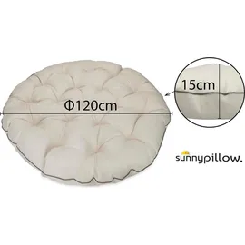 sunnypillow Sesselauflage 120 x 120 x 15 cm beige 1 St.