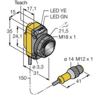 Turck Winkellichttaster QS18EP6CV45Q5